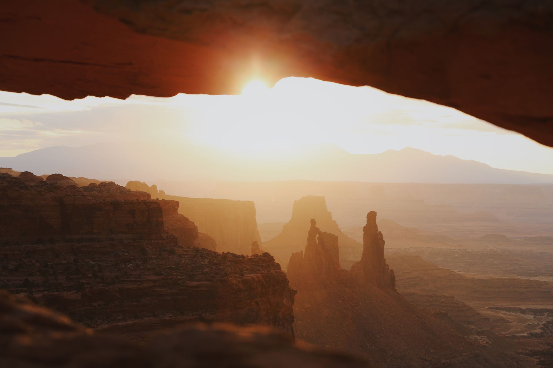 Vast red rock mesa with desert solitude